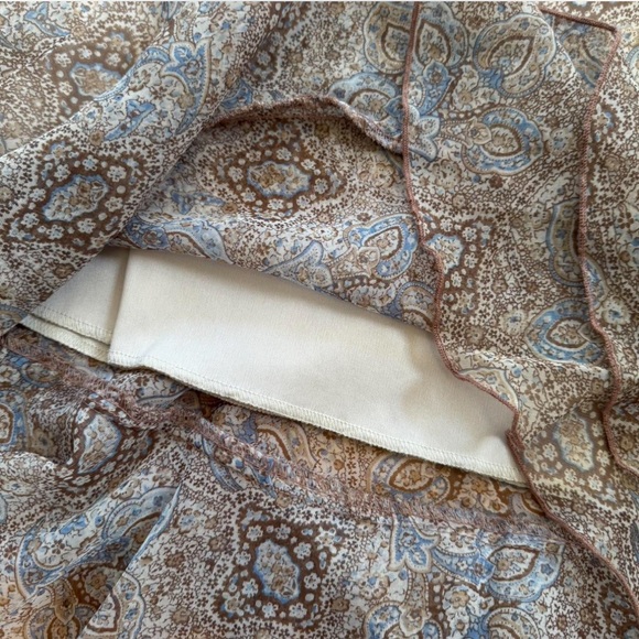 Vintage Exact Change brown paisley midi skirt size S - Picture 5 of 5